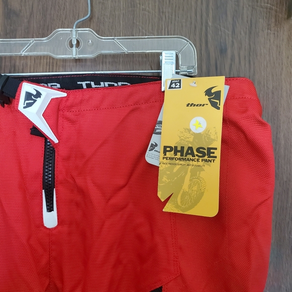 Thor Mx NWT Black and Red Pant Phase 7 Motorcross Pants - Picture 8 of 8